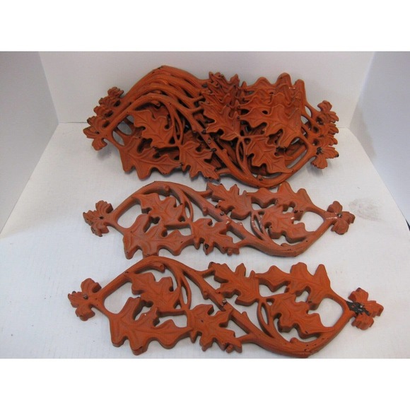 Vintage 1970s Indoor/Outdoor Retro Modern Wall Hangings Leaves 18” x 5.75" (6) - Picture 3 of 6